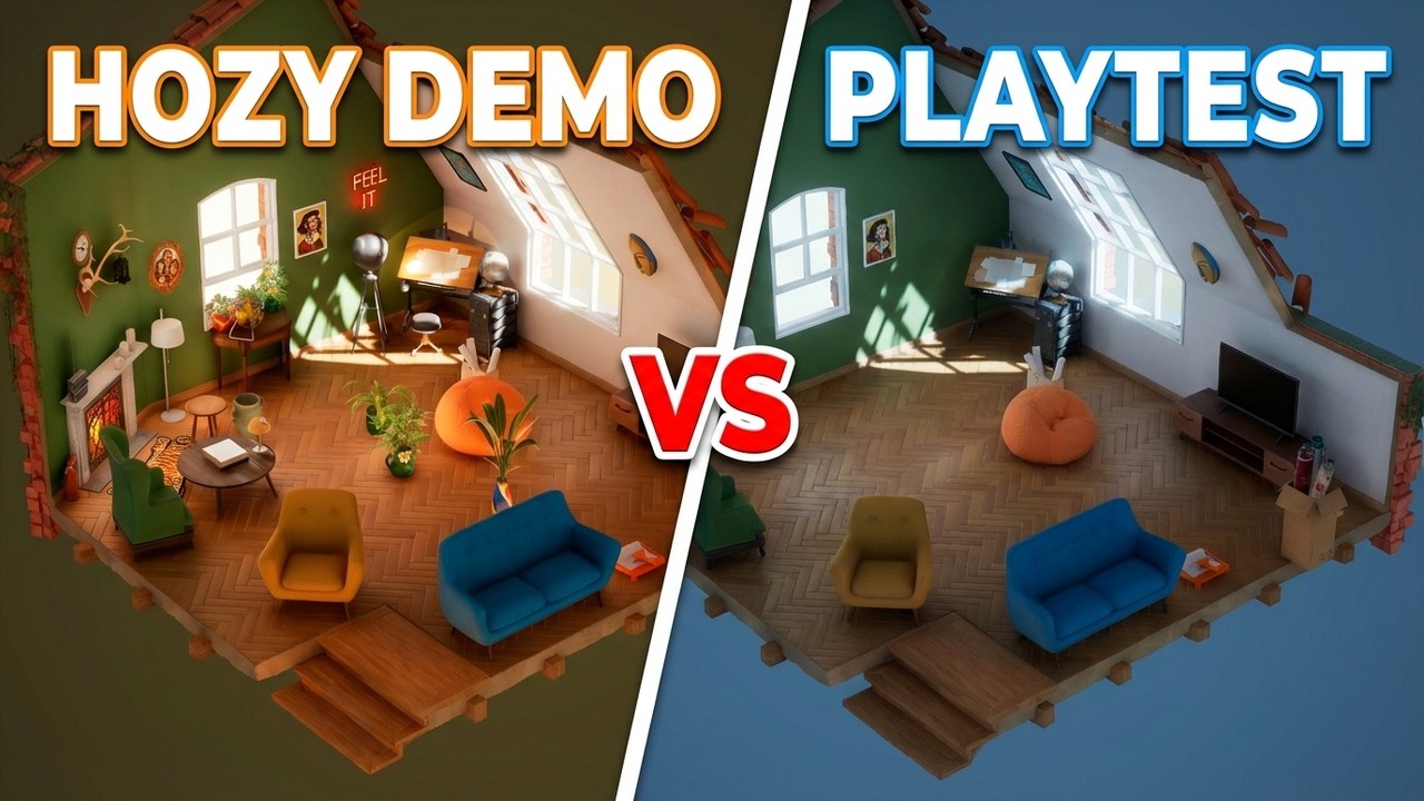Hozy Demo — Официальная демо версия | Сравнение с Playtest | Уютный симулятор дома