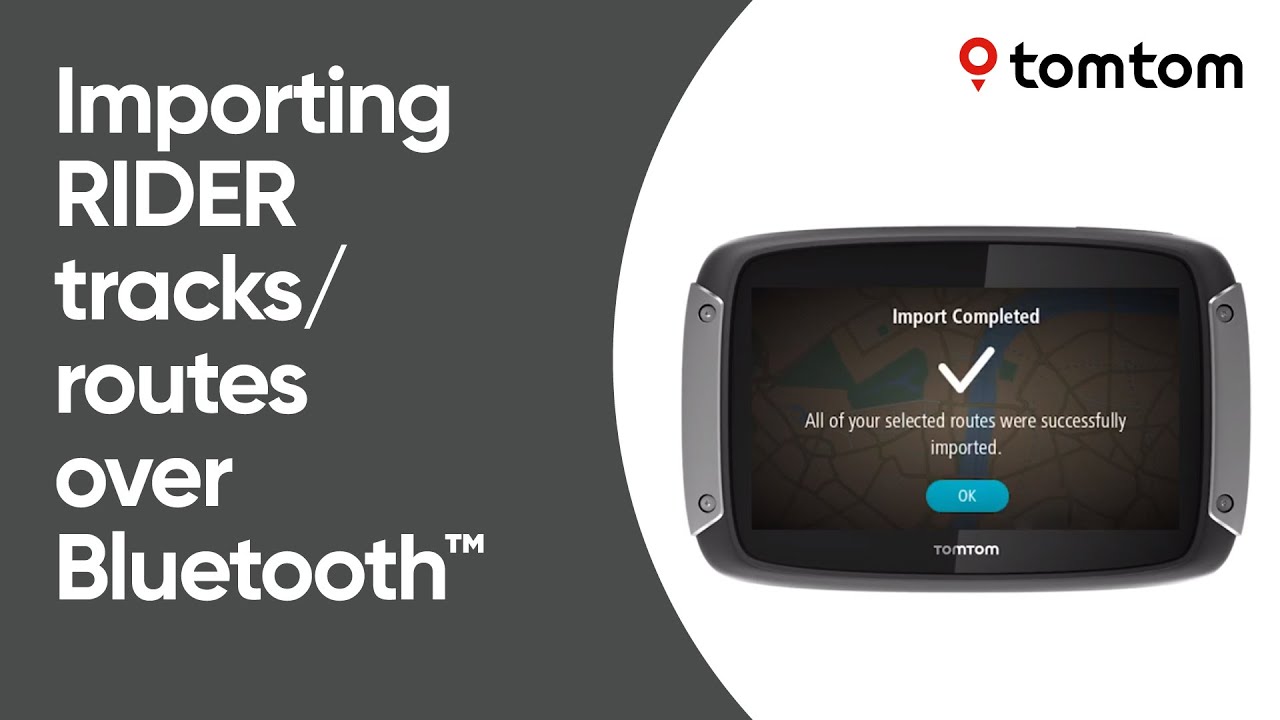 Importing tracks and routes to your RIDER using Bluetooth™