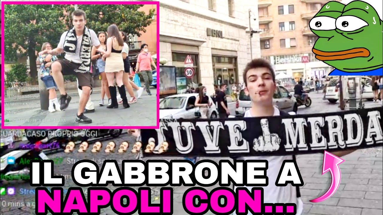 IL GABBRONE PAZZO SGRAVATO GIRA PER NAPOLI CON LA SCIARPA 