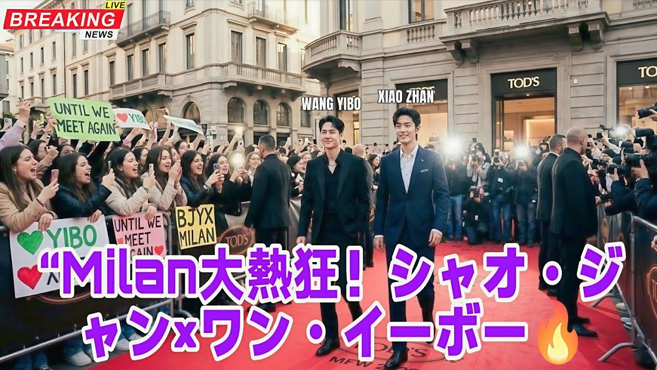 ファン大興奮！シャオ・ジャン＆ワン・イーボー、TOD’S 2026 ミラノ・ファッションウィークを席巻