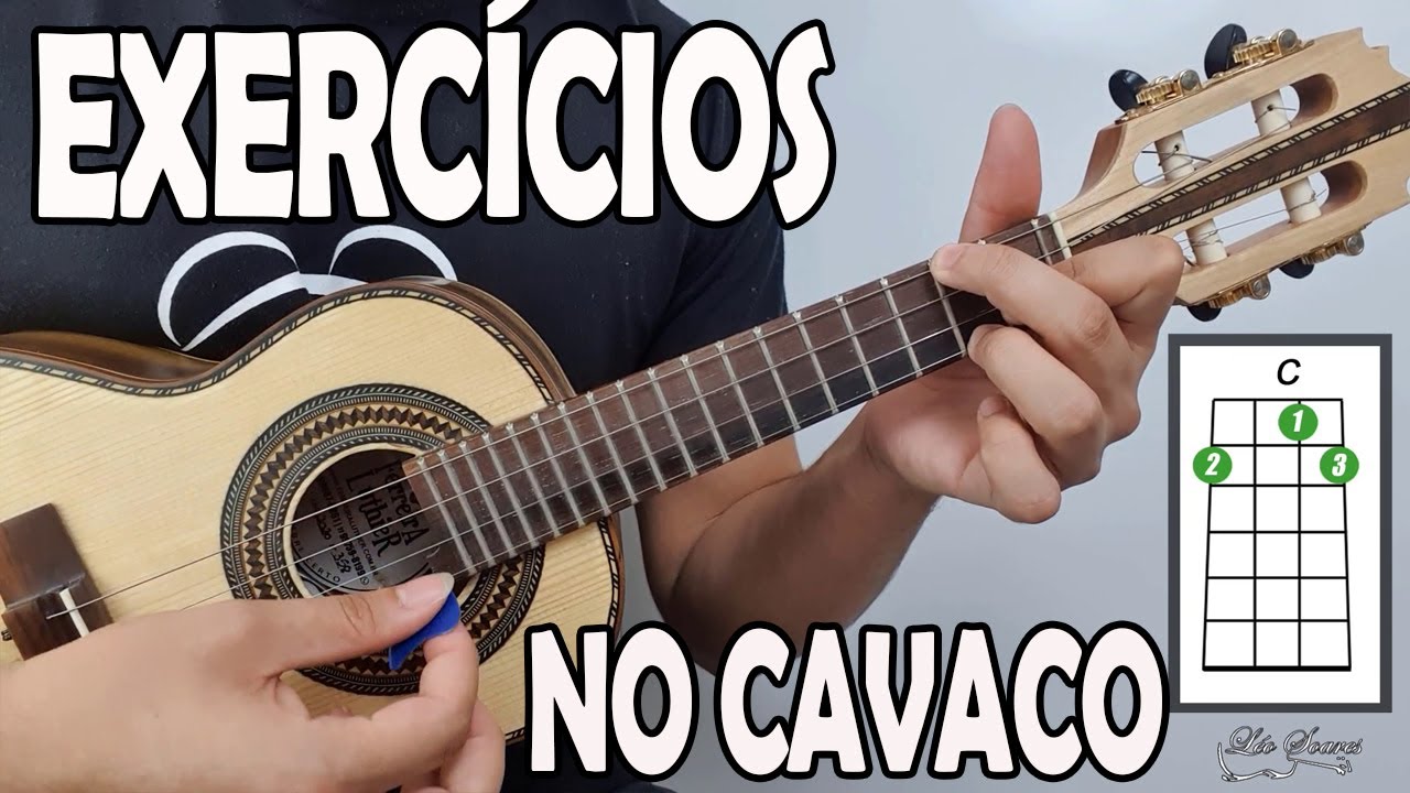 EXERCÍCIO DE DIGITAÇÃO PARA INICIANTES - AULA DE CAVAQUINHO - LÉO SOARES