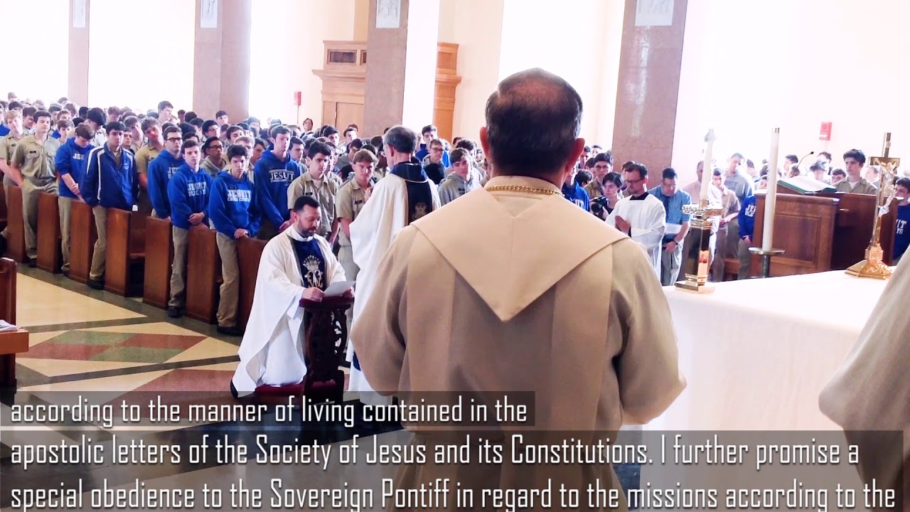 Fr. John Brown, S.J. Takes Final Vows at School-Wide Mass