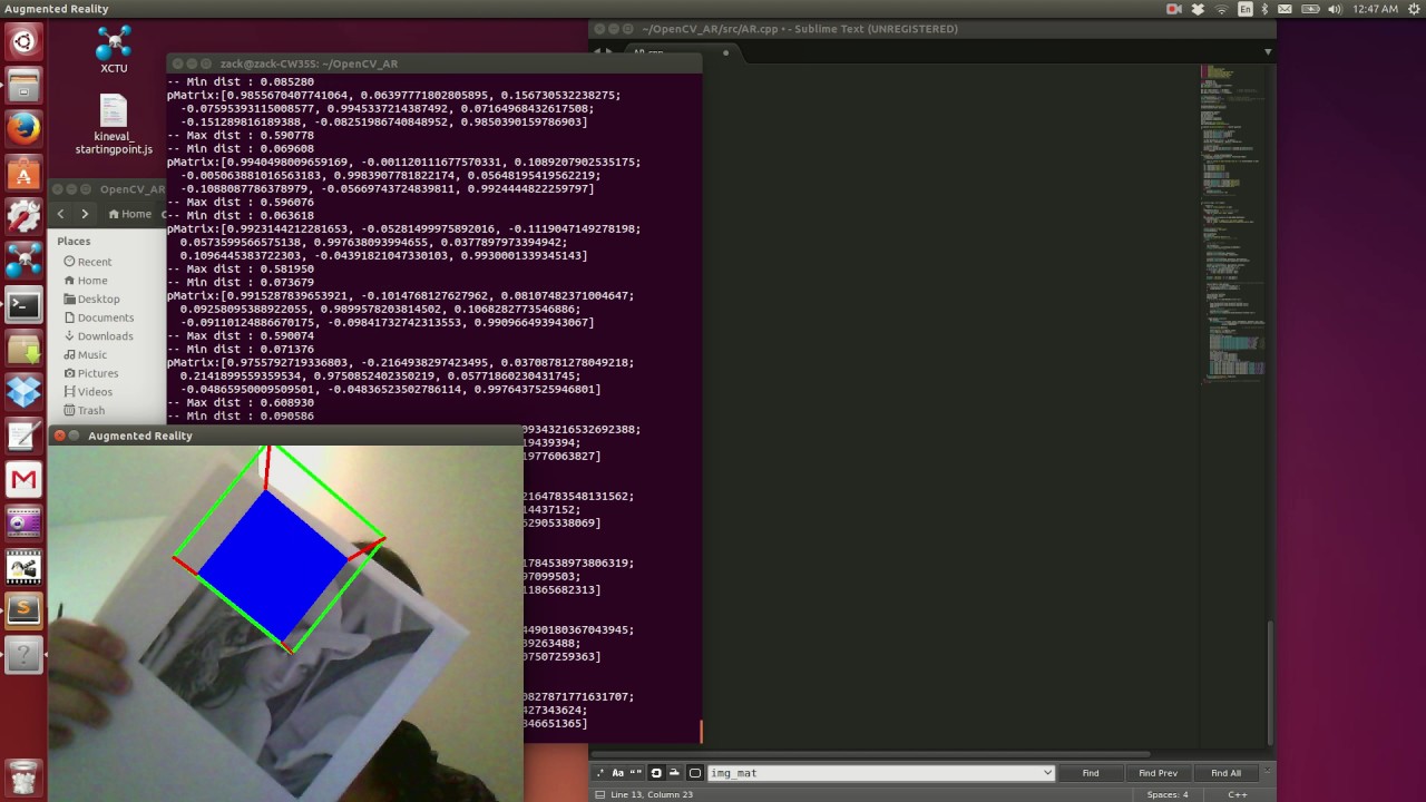 [OpenCV AR] Pose Estimation of a Planar Object