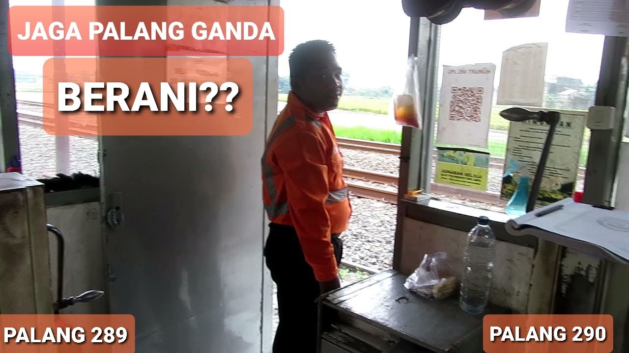 Cara Menutup Palang Perlintasan Kereta Api di JPL 290 Trunuh, Klaten. Melayani 2 Palang Perlintasan.