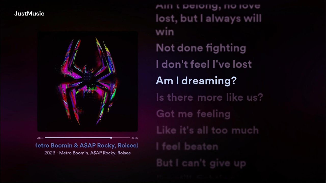 Am I Dreaming - Lyrics (Metro Boomin, ASAP Rocky and Roisee song) / JustMusic