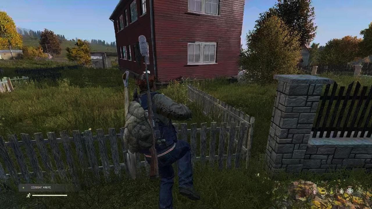 DayZ How to pick up , glitched or stuck loot , { place 7+ items } and easy Z kill using short fence