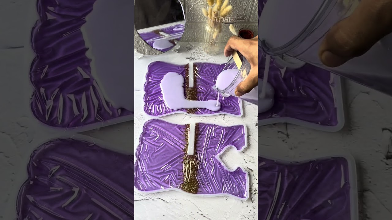 12&rdquo; Quran Rehal Making || Quran Stand || Silk effect in resin