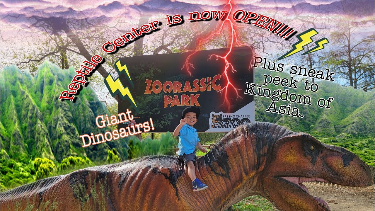 Fresno Chaffee Zoo Reptile Center reOPENED 4/7/21 after pandemic! ROAR'n dinos exhibit.