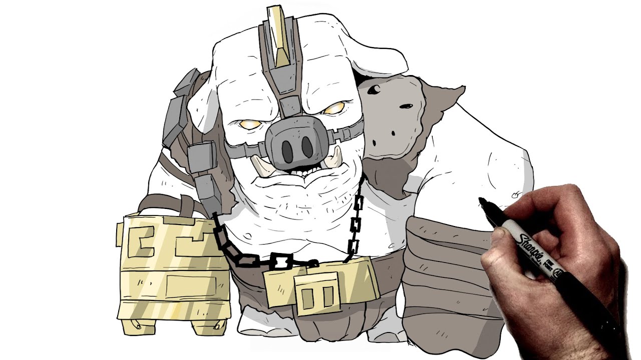 How To Draw The Great Hog | Step By Step | Minecraft movie
