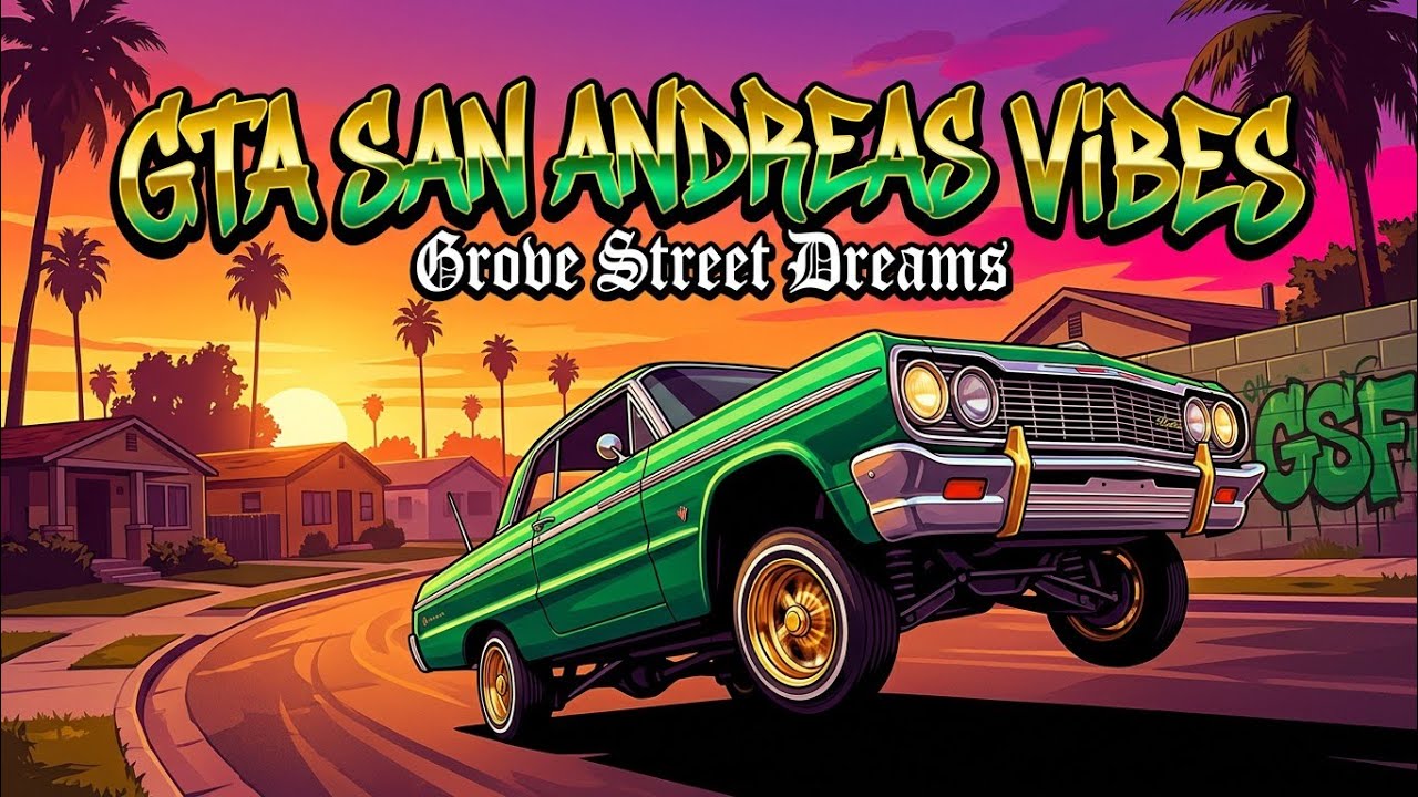 GTA San Andreas Vibes | Grove Street Dreams Synthwave | West Coast Gaming Music Mix