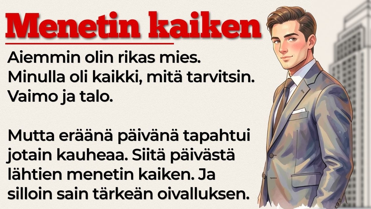 Kuinka rikas mies menetti kaiken | Finnish Stories | Learn Finnish with Stories