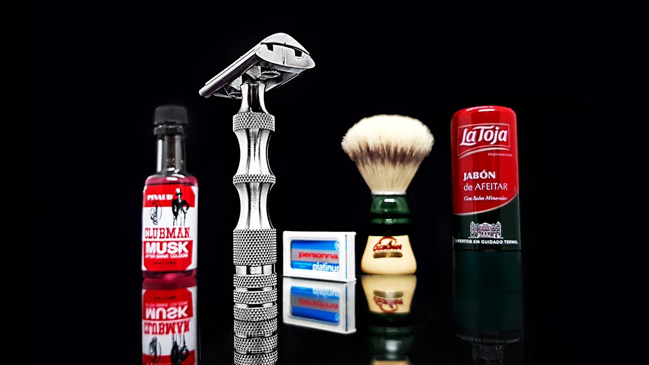 БРИТЬЁ! iKon Slant 102, LA TOJA, Clubman Musk, Personna Platinum, Semogue 1305