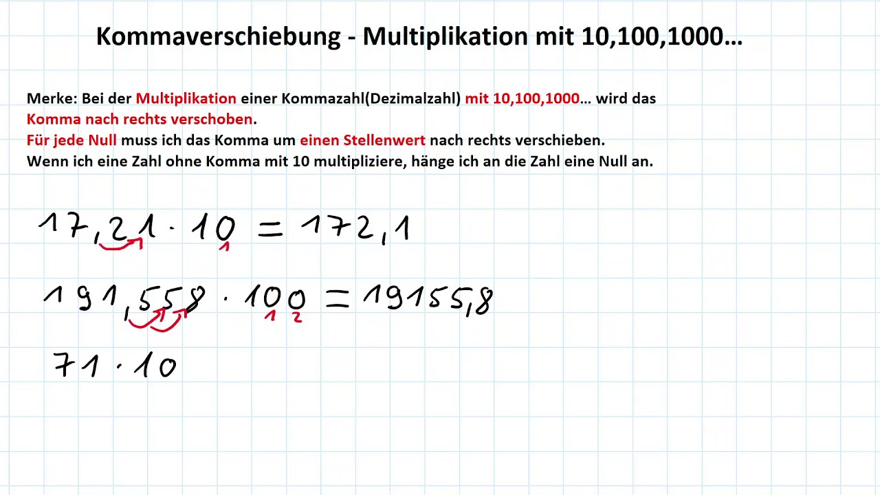 Kommaverschiebung