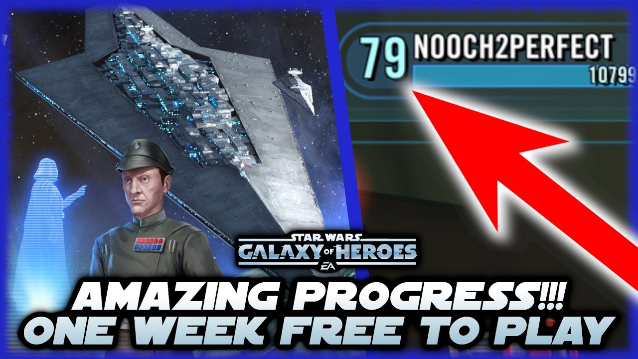 AMAZING!!!!  One Week of Free to Play Progress in Star Wars Galaxy of Heroes!!