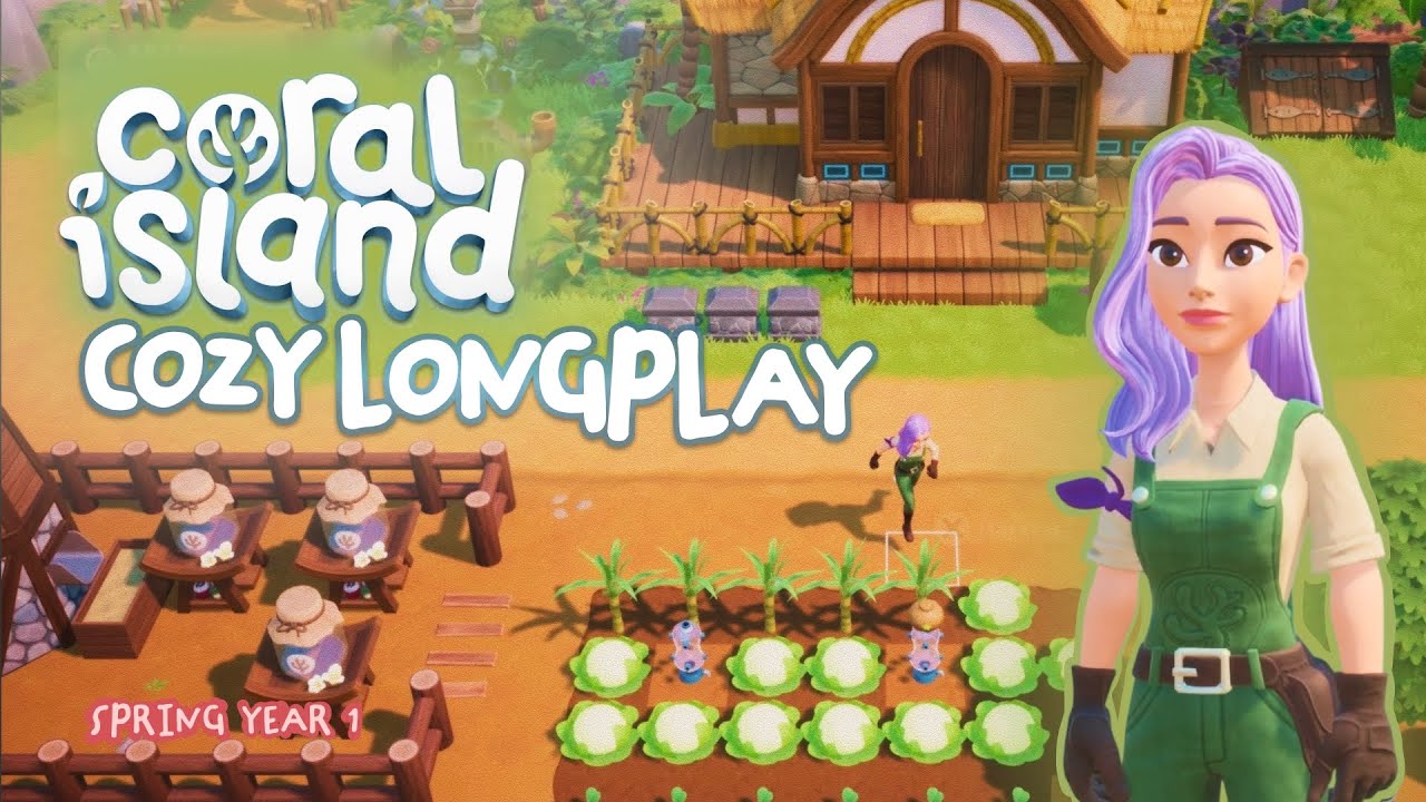 Coral Island 1.2 Longplay 🌸 No Commentary Cozy Gameplay For Sleep, Work, or Study