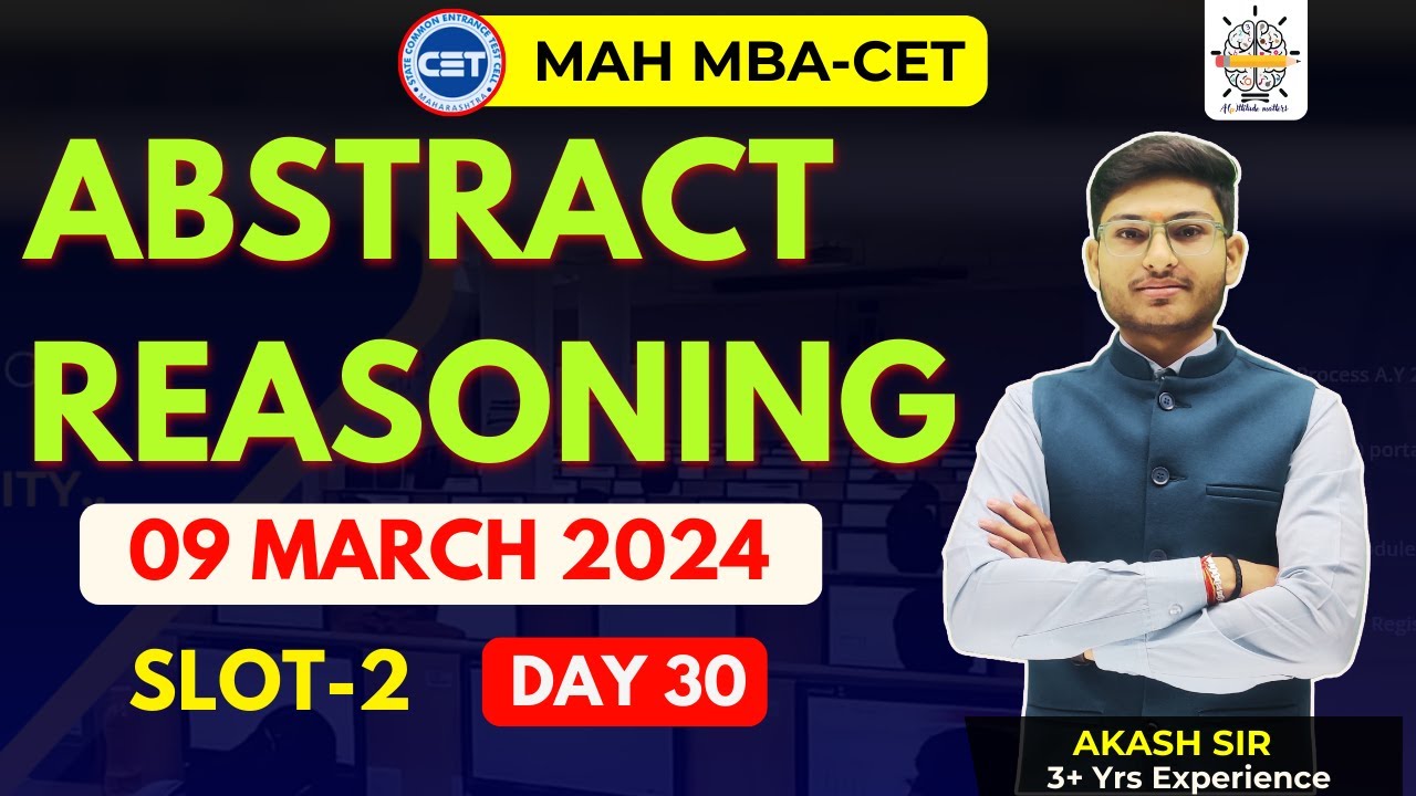 MAH MBA CET25 | DAY 30 | 2024 Previous Year Questions |  Abstract Reasoning | PYQ | By Akash Sir