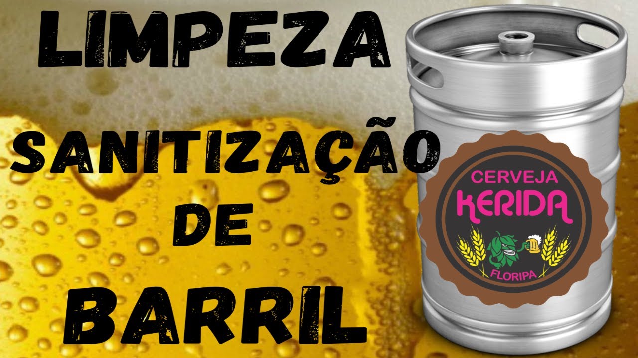 Limpeza e sanitização do barril, desmontagem tubo sifão,  limpeza e sanitização