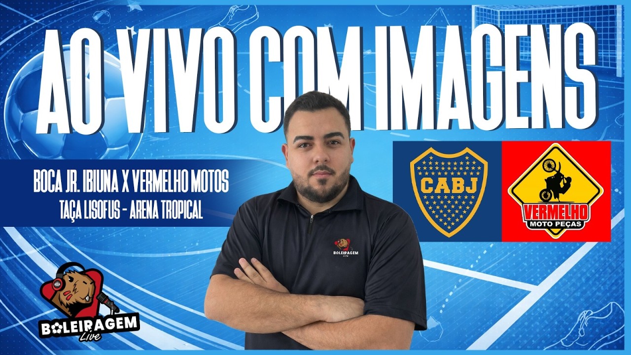 BOCA JR. IBIUNA X VERMELHO MOTOS | TAÇA LISOFUS | AO VIVO NO BOLEIRAGEM LIVE
