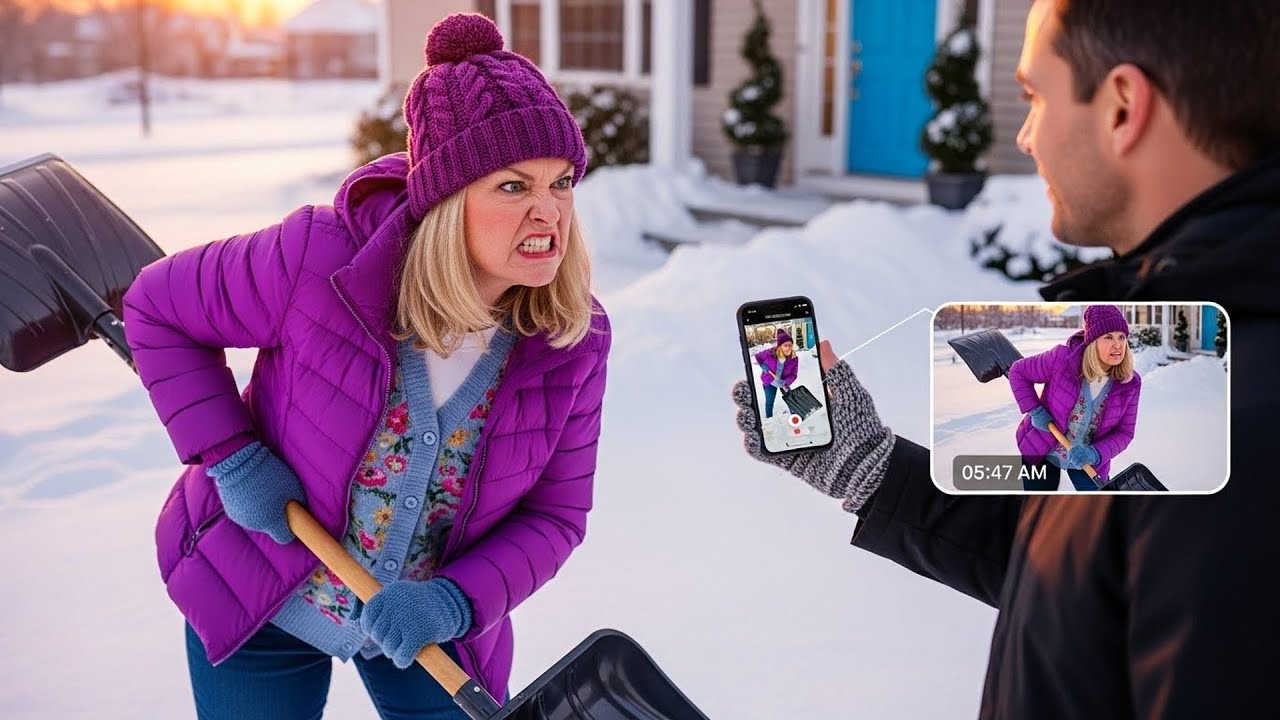 HOA Karen Stole My Snow Shovel from My Porch, Didn't Know My Security Camera Caught Everything