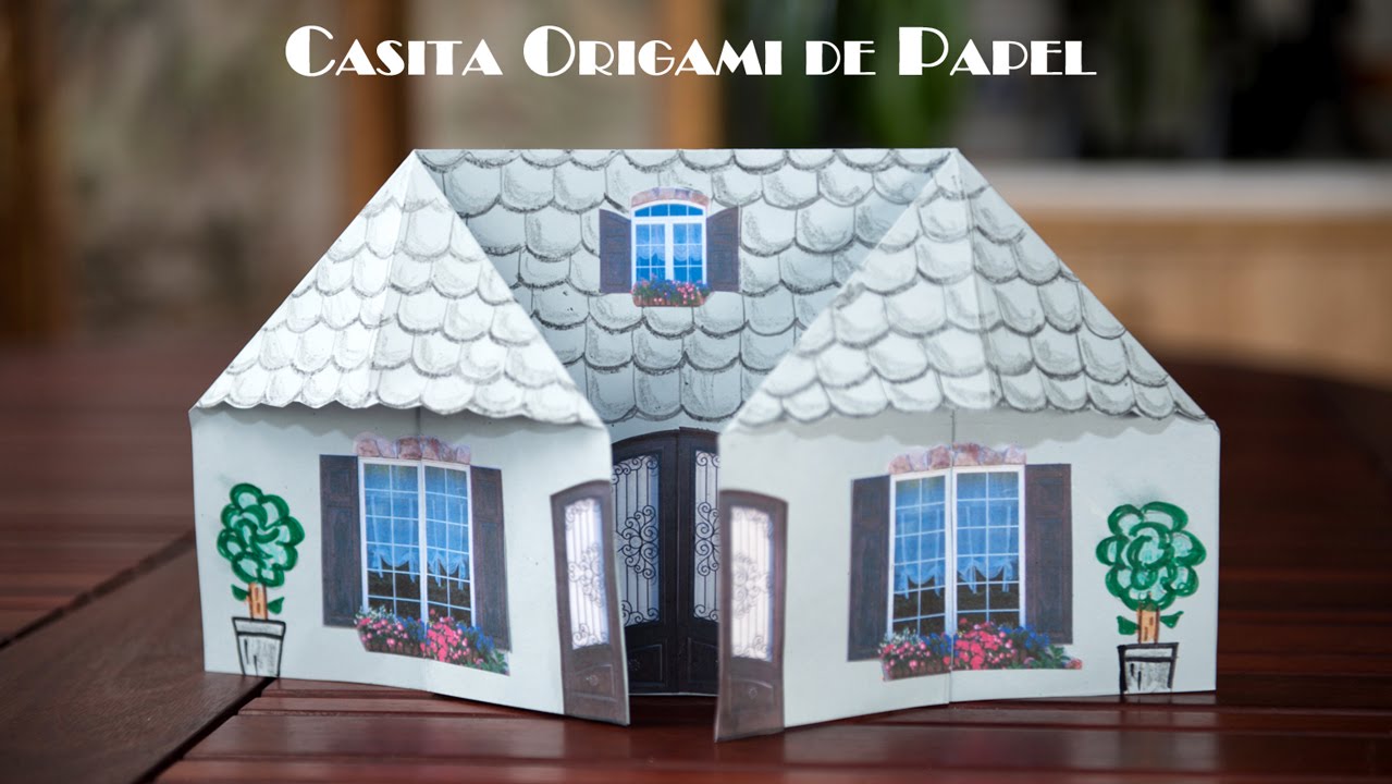Casita Origami de Papel Facilísima Para Jugar