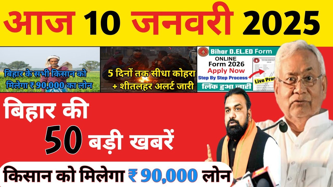 Today's News ll आज 08 जनवरी  2025 ll Bihar Daily News ll current news Hindi ll Daily News curren