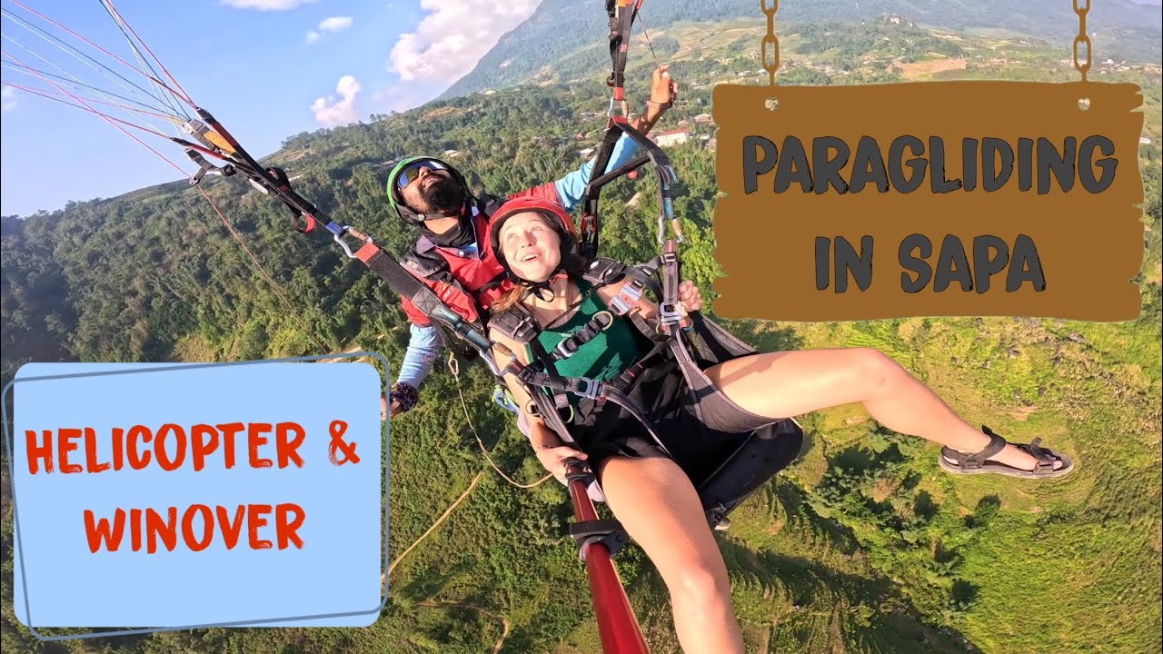Helicopter and Wingover | Paragliding in Sapa 🇻🇳 | Extreme Flying Over Vietnam’s Beautiful Mountains