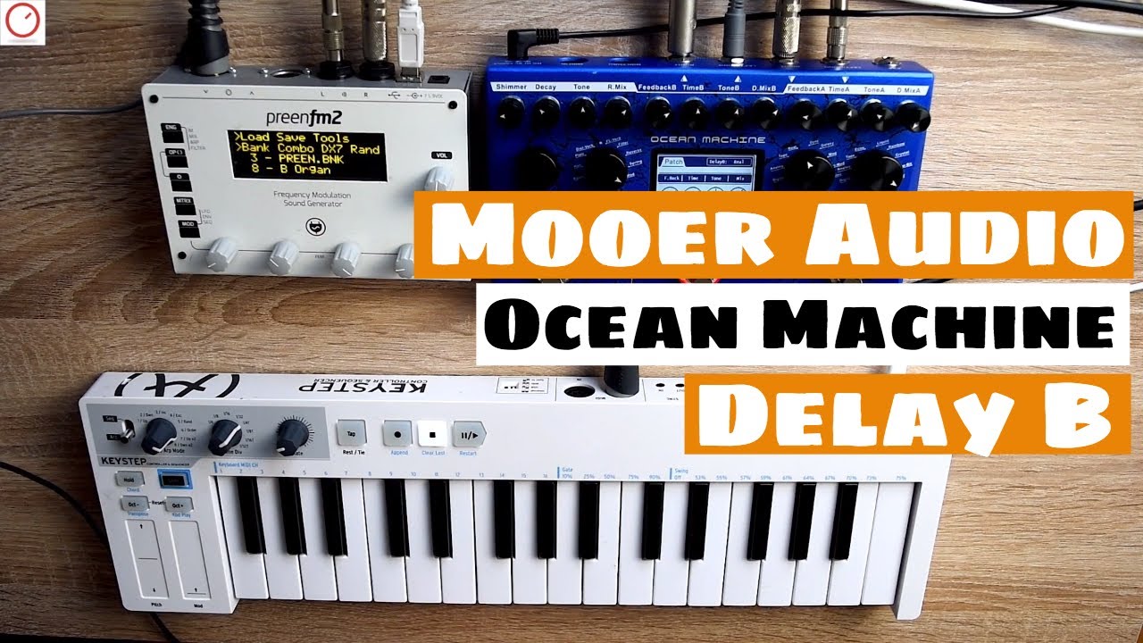 Mooer Audio Ocean Machine With SYNTHESIZERS - Delay B Modes Sound Demo