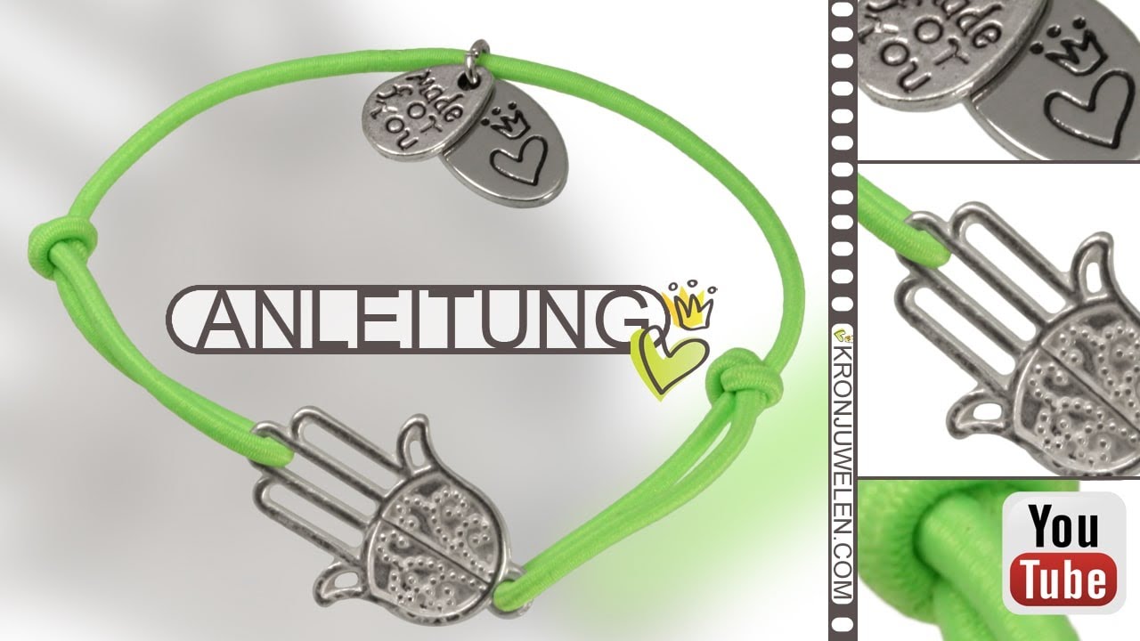 Video-Bastelanleitung für Schiebeknoten Buddha-Hand-Armband von kronjuwelen.com