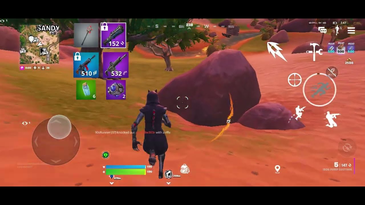 Fortnite mobile| Getting 2nd win out of 10, ( part 2 of challenge)