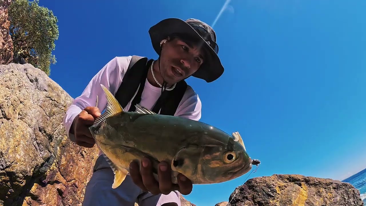 Pesca de orilla con EQUIPO LIGERO TERMINA MAL SWIMBAITS