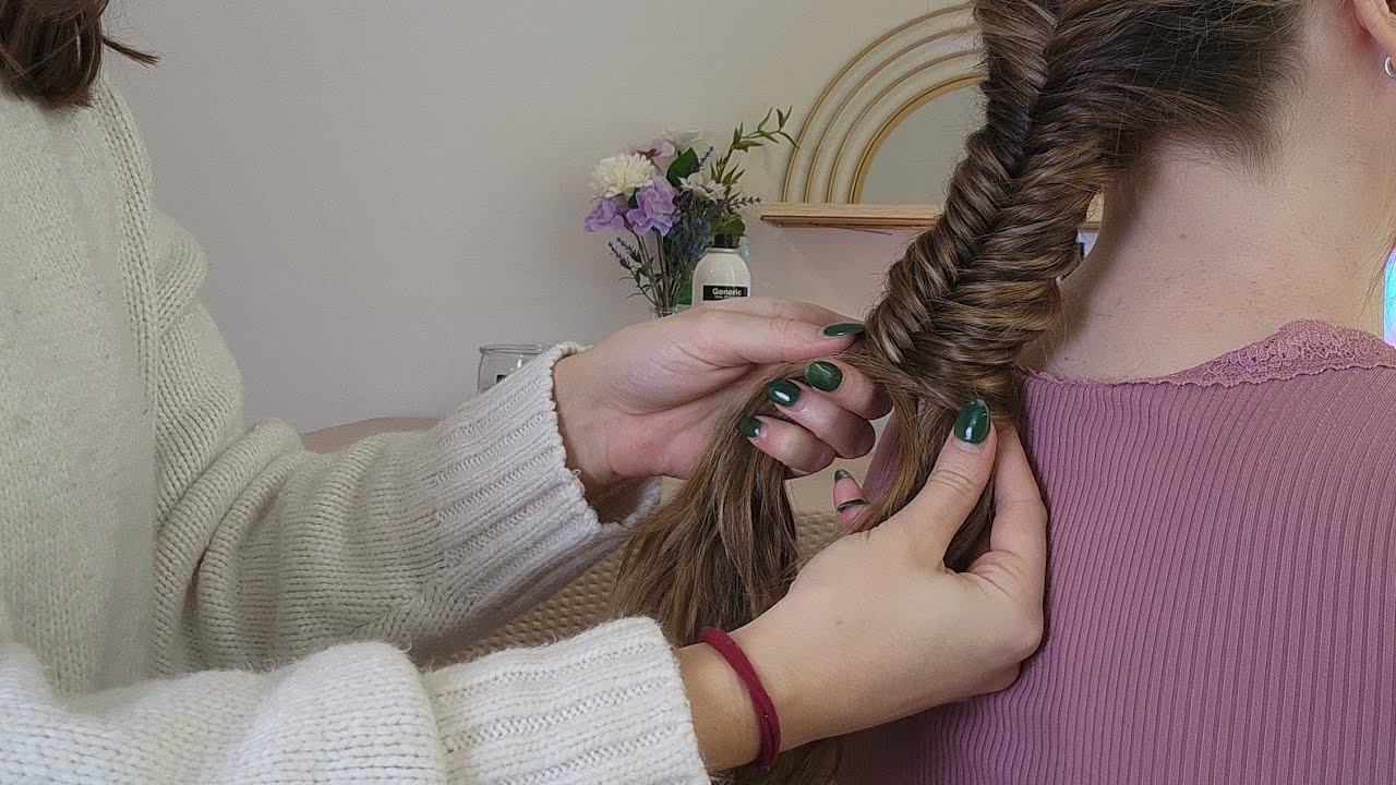 ASMR Perfectionist Fishtail Hairstyling & Braiding for a *DEEP Sleep* 😴 💤 Hair Brushing & Combing