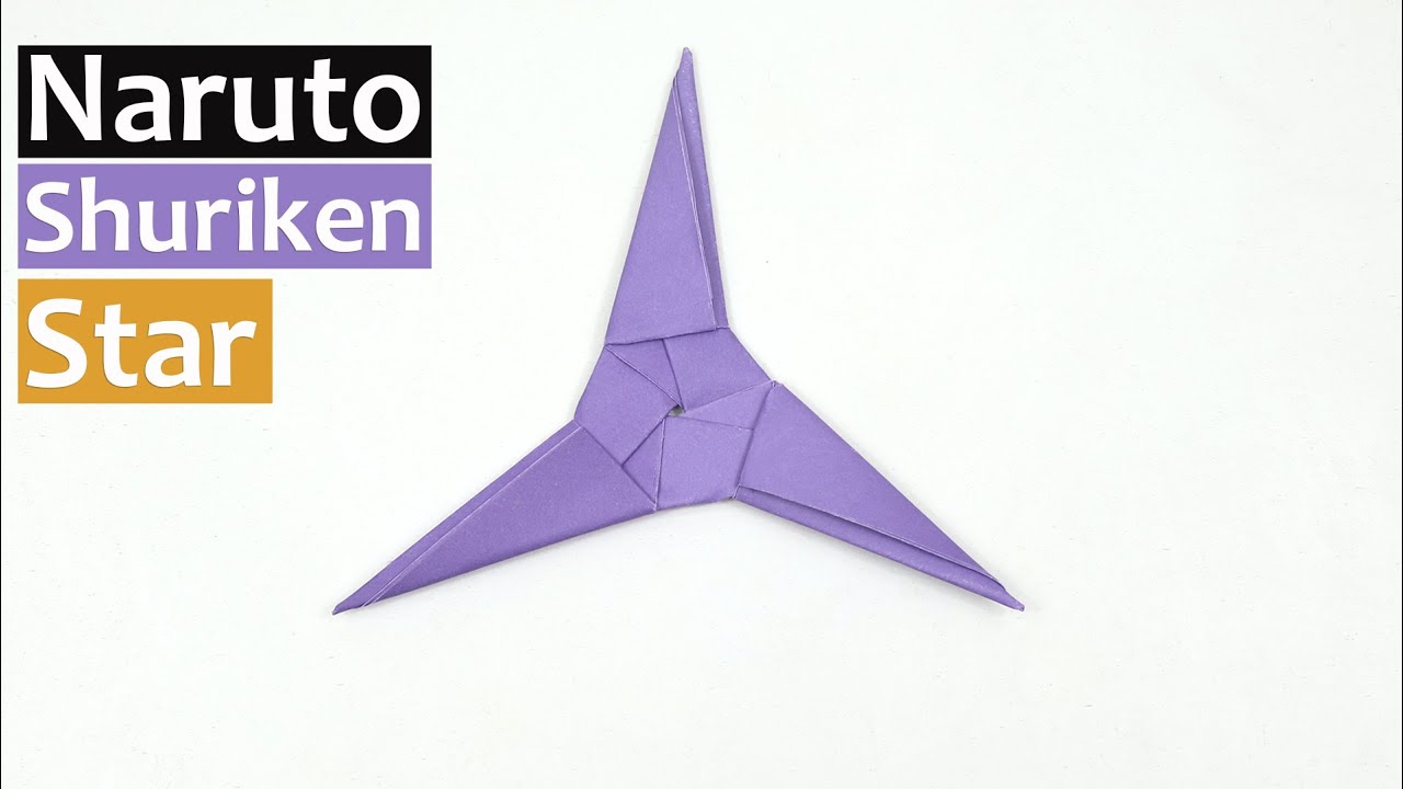 How to Make Origami NARUTO SHURIKEN STAR - Three Pointed Paper Ninja star