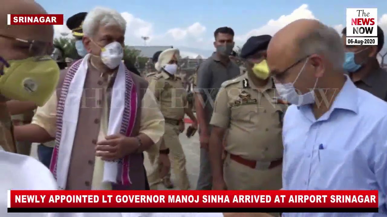 NEWLY APPOINTED LT GOVERNOR MANOJ SINHA ARRIVED AT AIRPORT SRINAGAR