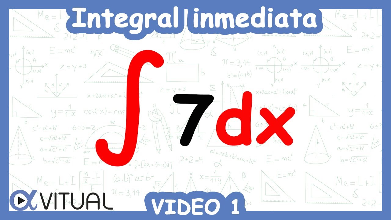 Integral inmediata ejemplo 1 | Cálculo integral - Vitual