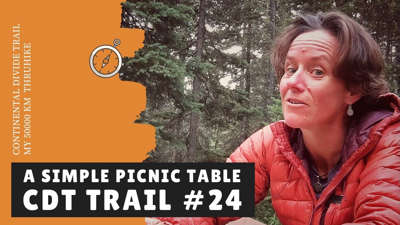 Simple lifestyle camping by a picnic table - CDT Trail #24
