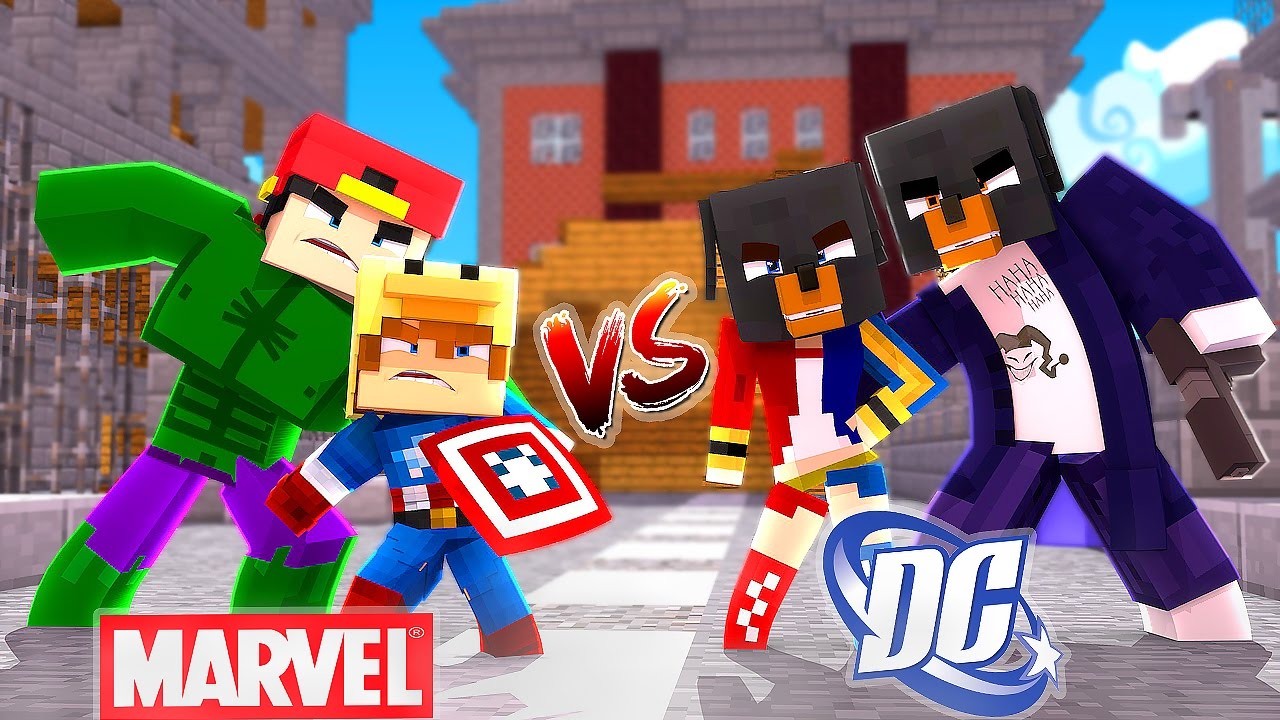 Minecraft - MARVEL Vs DC - HARLEY QUINN DEFEATS THE HULK - Little Club Baby Max, modded mini game