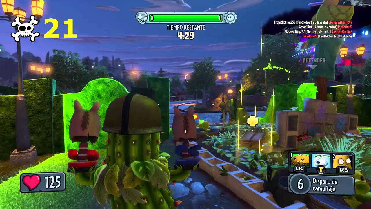 PvZ Garden Warfare | 35 bajas con cactus camuflaje | Reto #18