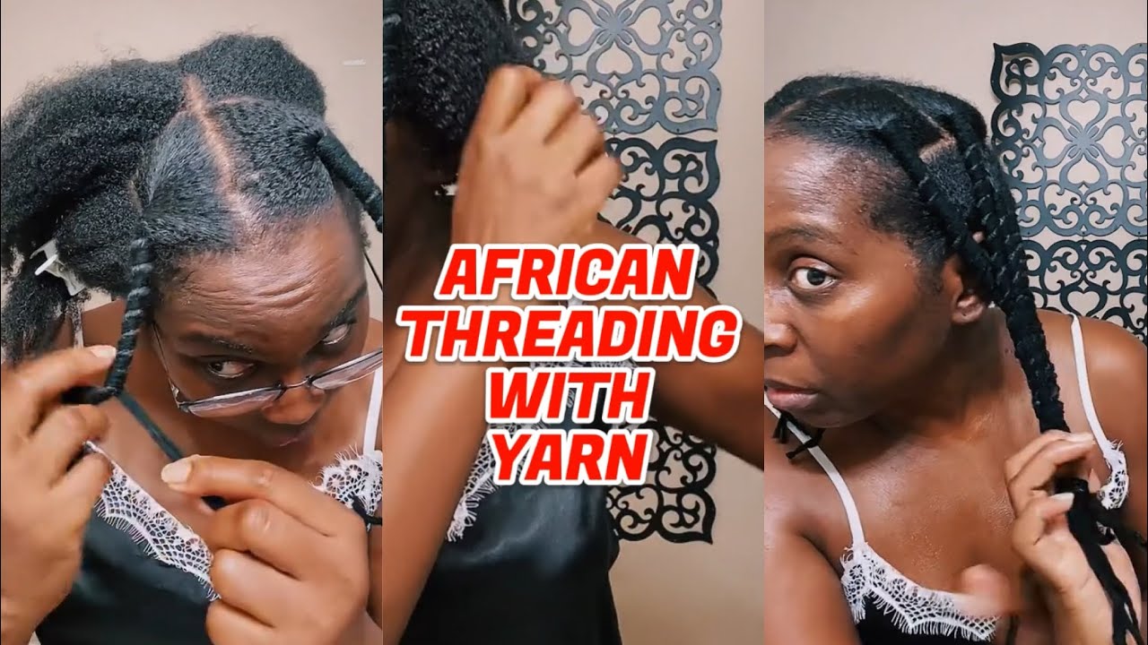 African Threading with Yarn: Creative Hairstyling Tutorial