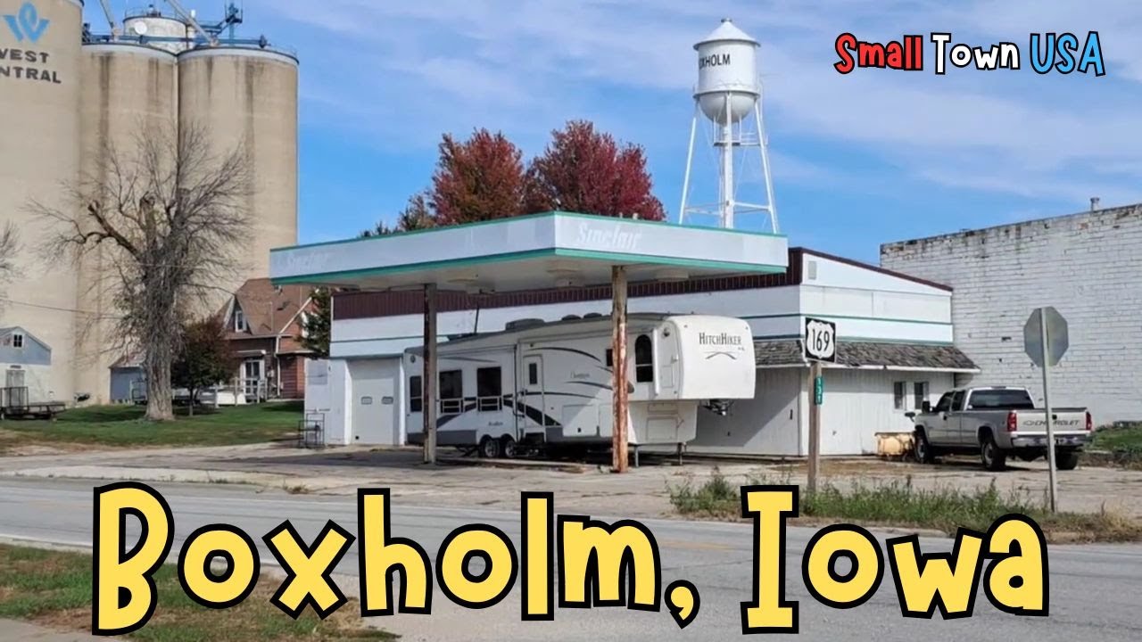 Exploring Boxholm, Iowa: Forgotten School, Old Gas Station & Rural Farm Country