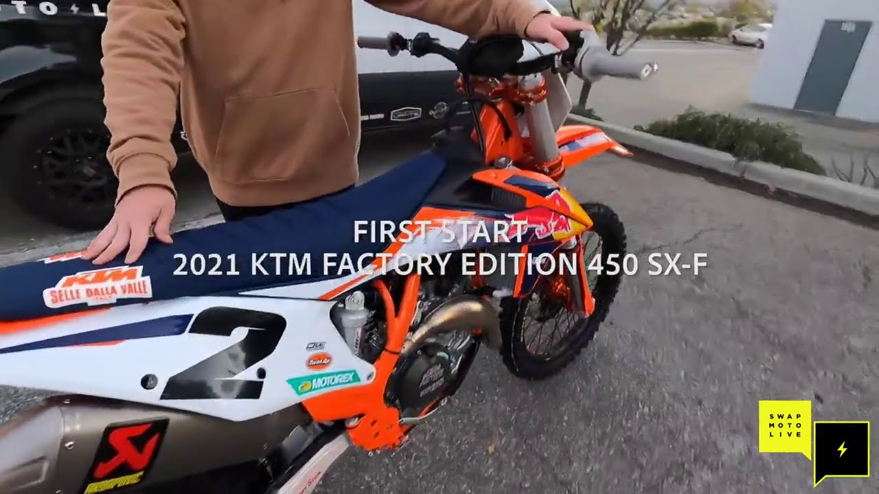 FIRST START! 2021.5 KTM FACTORY EDITION 450 SX-F | ANOTHER FLASHING LIGHT?