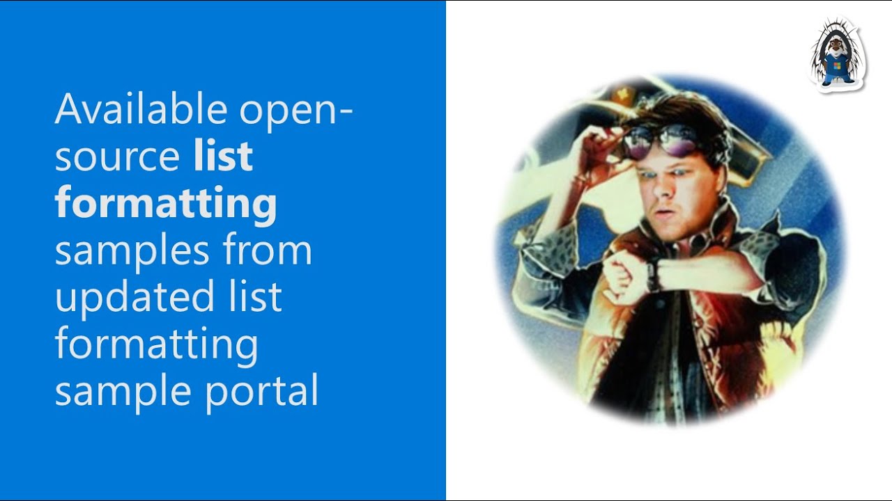 Available open-source list formatting samples from updated list formatting sample portal