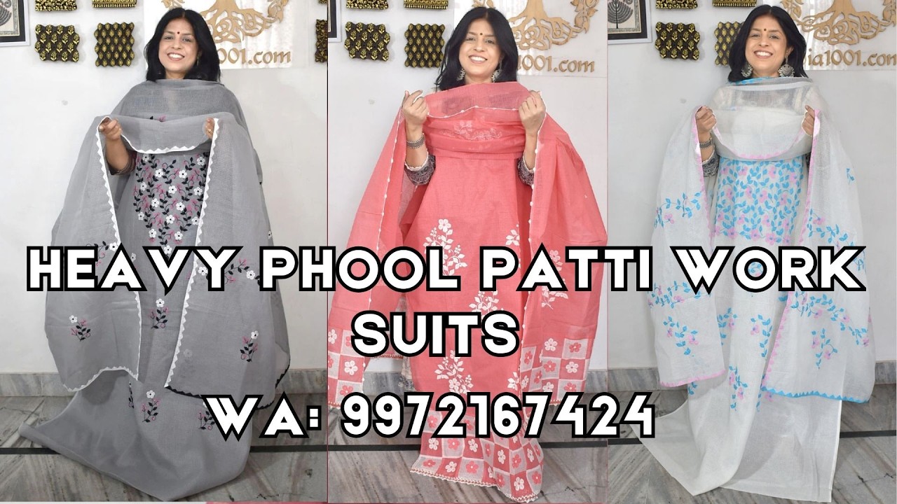 18Mar MUCH AWAITED PHOOL PATTI suits. WA 9972167424 India1001