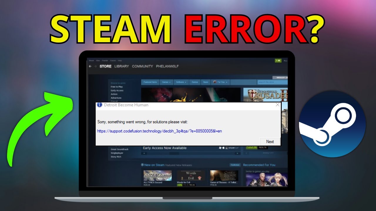 Sorry Something Went Wrong For Solutions Please Visit (Steam) (EASY FIX)