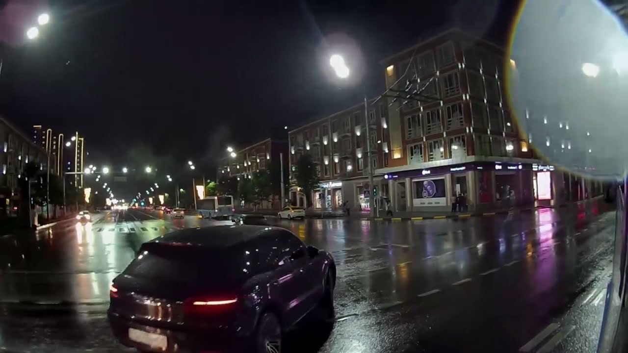 Поездка в троллейбусе по городу Душанбе