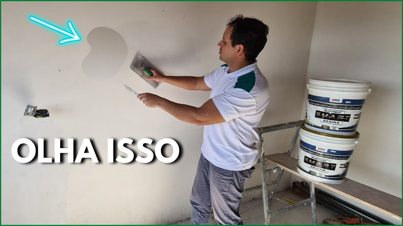 OLHA O QUE A SMART RESINA CAUSOU NA PAREDE COM GESSO LISO