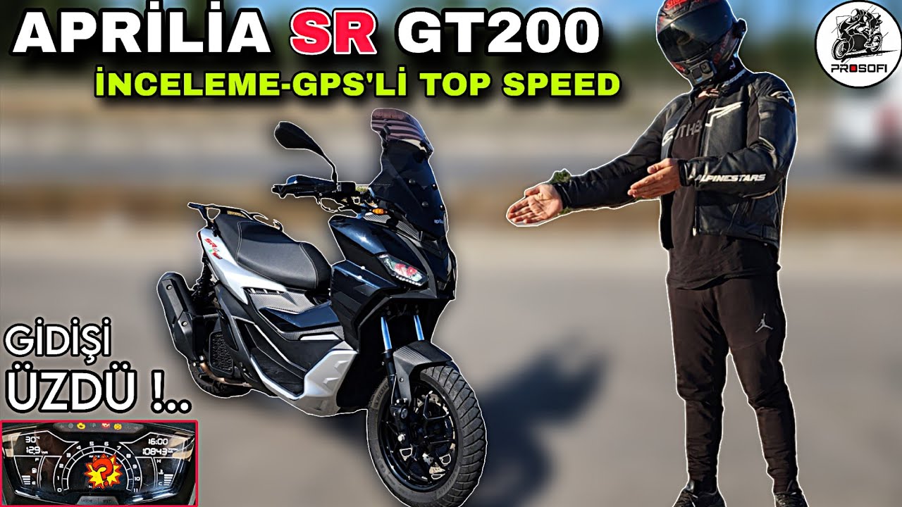 PCX'TEN UCUZ !.. APRİLİA SR GT200 İNCELEME VE TOP SPEED & KALİTELİ,KONFORLU AMA GİDİŞİ NASIL ?
