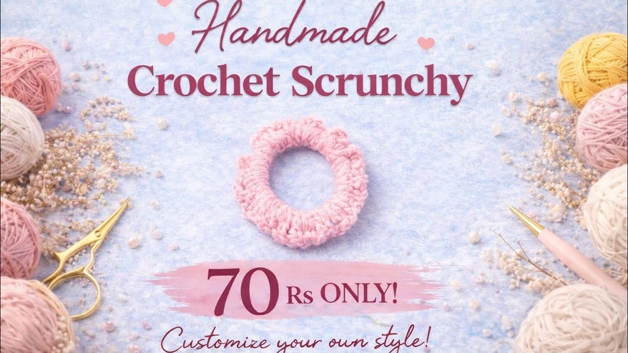 🧶scrunchy😍Whatsapp to order7893545832 wait for end starting from 60only.U can customiseur favcolours
