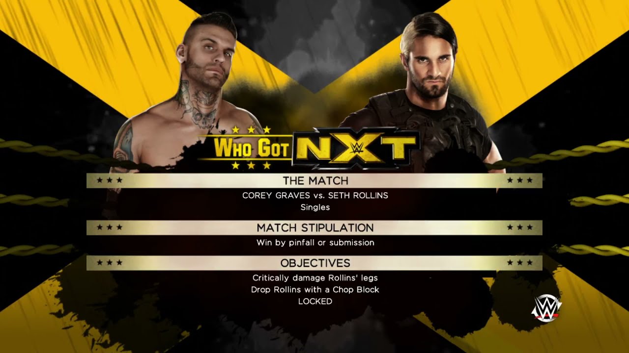 WWE 2K15 - Match #1 - Corey Graves vs Seth Rollins [Who Got NXT] (1080p)