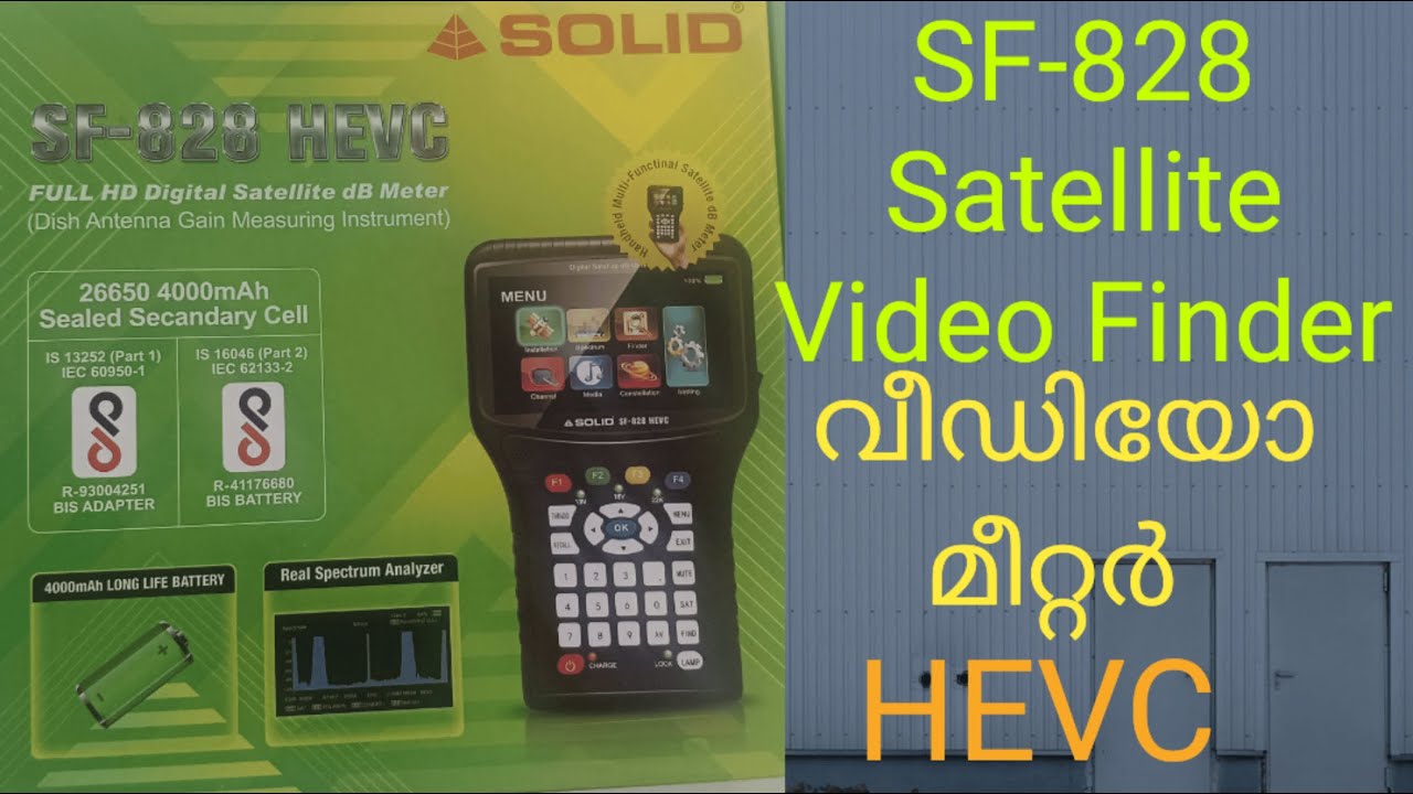 SF-828 Video Satellite Finder Intelsat17 66E C band Malayalam Channel Scanning