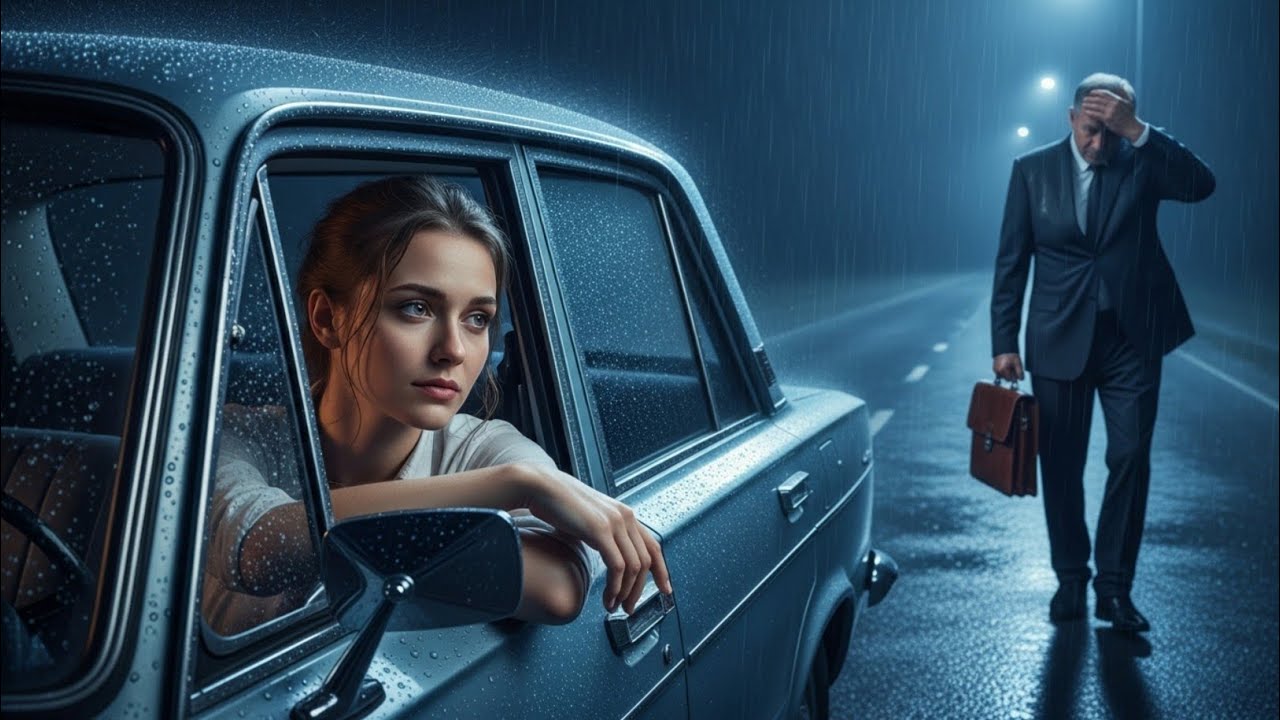 Get In, Let Me Take You Home”  Single Mom Helps an Old Man in the Rain, Next Day Her Life Changes 